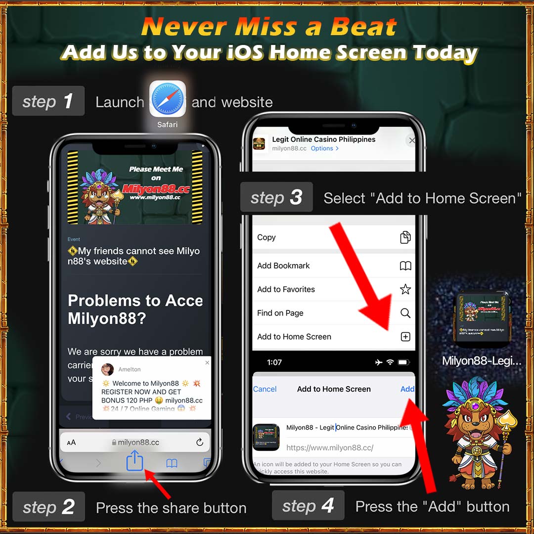 Quick and Easy Access: Add Milyon88 to Your iOS Home Screen Now